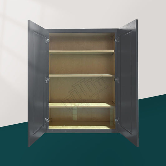 Graphite Shaker Wall Cabinets - 42H - 2 Doors / 3 Shelves