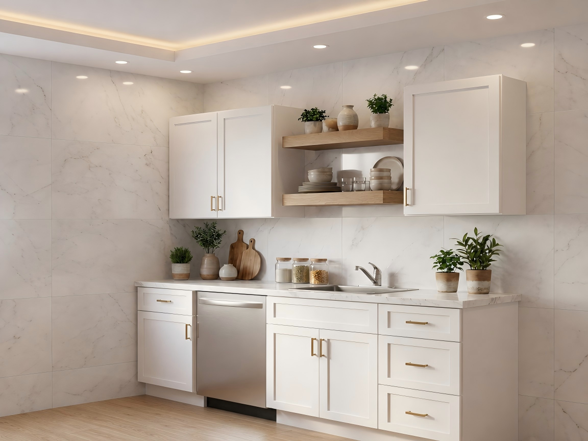 White Shaker I-shape Set 03