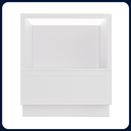 White Shaker Base Microwave Cabinets - 1 Drawer MDB30