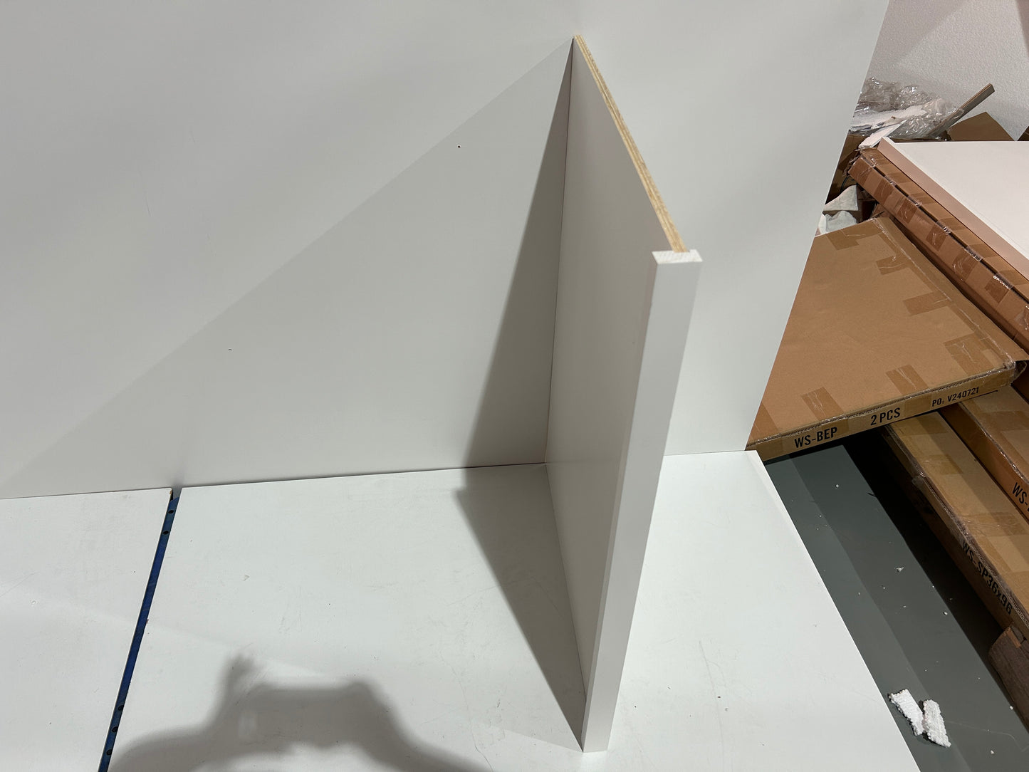 White Shaker Refrigerator and Dishwasher Panel BEP