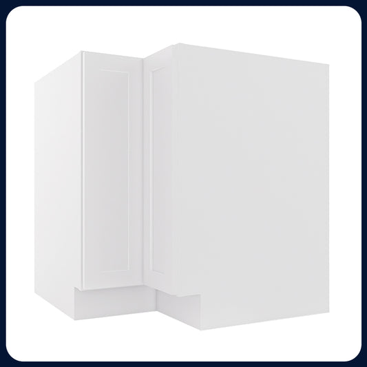 White Shaker Lazy Susan Cabinets - 1 Door / 2 Trays LS33