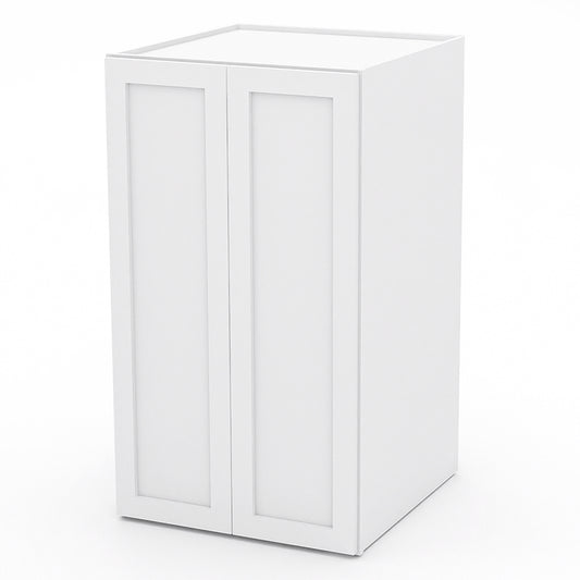 White Shaker Pantry Wall Cabinets - 42H - 2 Doors / 3 Shelves PW244224