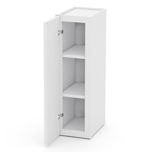 White Shaker Wall Cabinets - 30/36H - 1 Door / 2 Shelves W0930