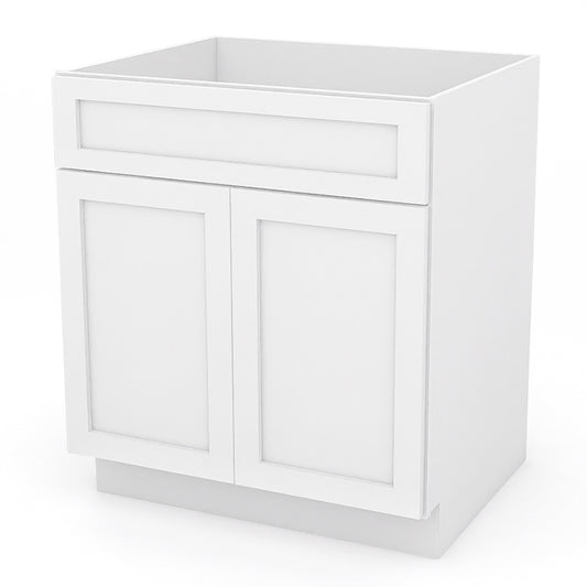 Graphite Shaker Sink Base Cabinets - 2 Doors / 1 False Drawer
