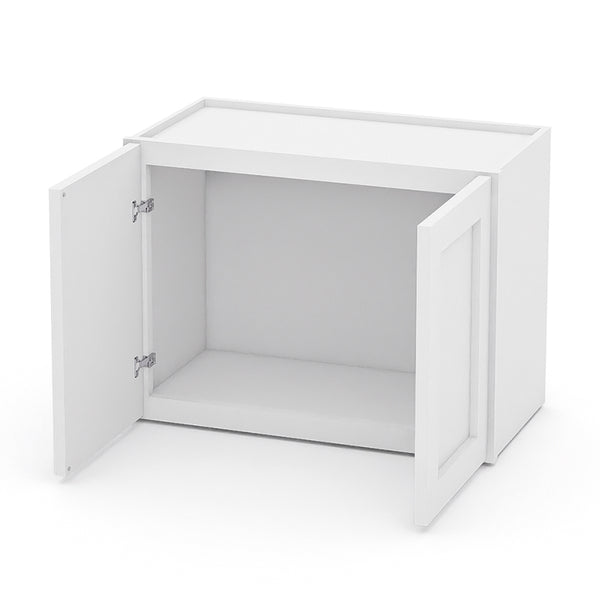 24 x 18 White Shaker Wall Cabinet | RTA Kitchen Cabinet | ABM Cabinet