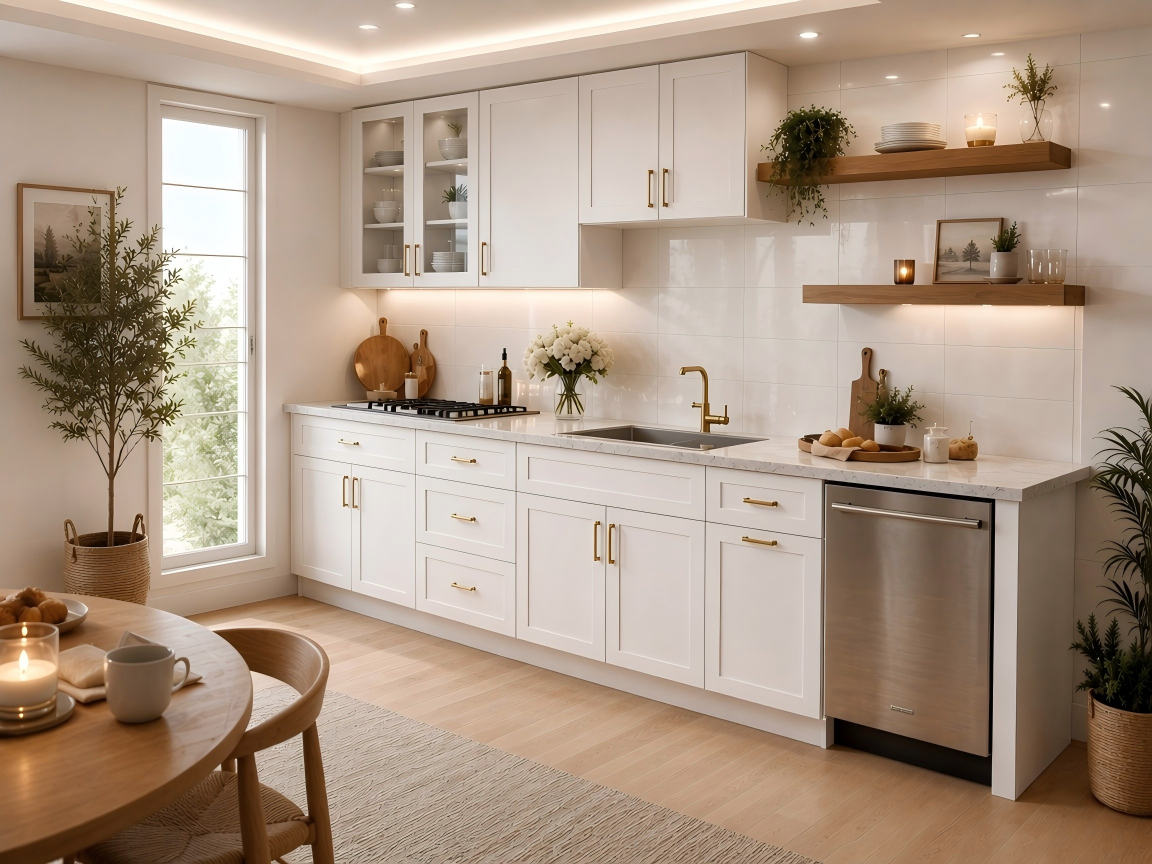 White Shaker  I-shape SET 01