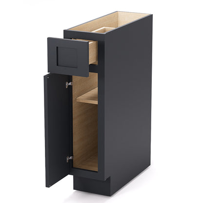 Graphite Shaker Base Cabinets - 1 Door / 1 Drawer / 1 Shelf B09