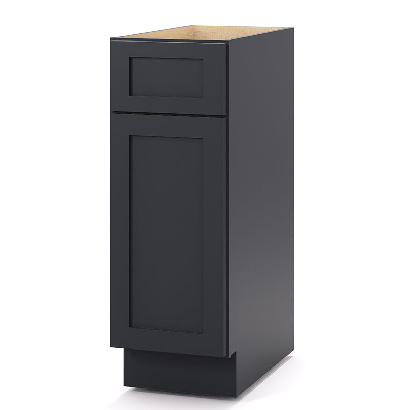 Graphite Shaker Base Cabinets - 1 Door / 1 Drawer / 1 Shelf B12