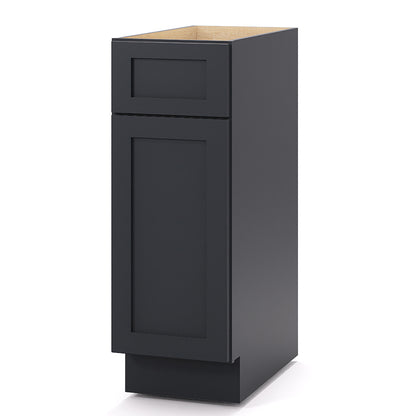 Graphite Shaker Base Cabinets - 1 Door / 1 Drawer / 1 Shelf B12