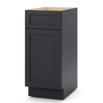 Graphite Shaker Base Cabinets - 1 Door / 1 Drawer / 1 Shelf B15