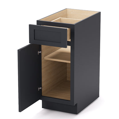 Graphite Shaker Base Cabinets - 1 Door / 1 Drawer / 1 Shelf B15
