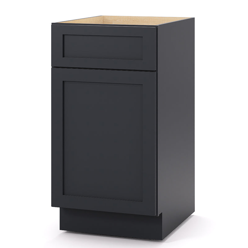 Graphite Shaker Base Cabinets - 1 Door / 1 Drawer / 1 Shelf B18