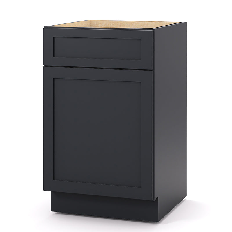 Graphite Shaker Base Cabinets - 1 Door / 1 Drawer / 1 Shelf B21