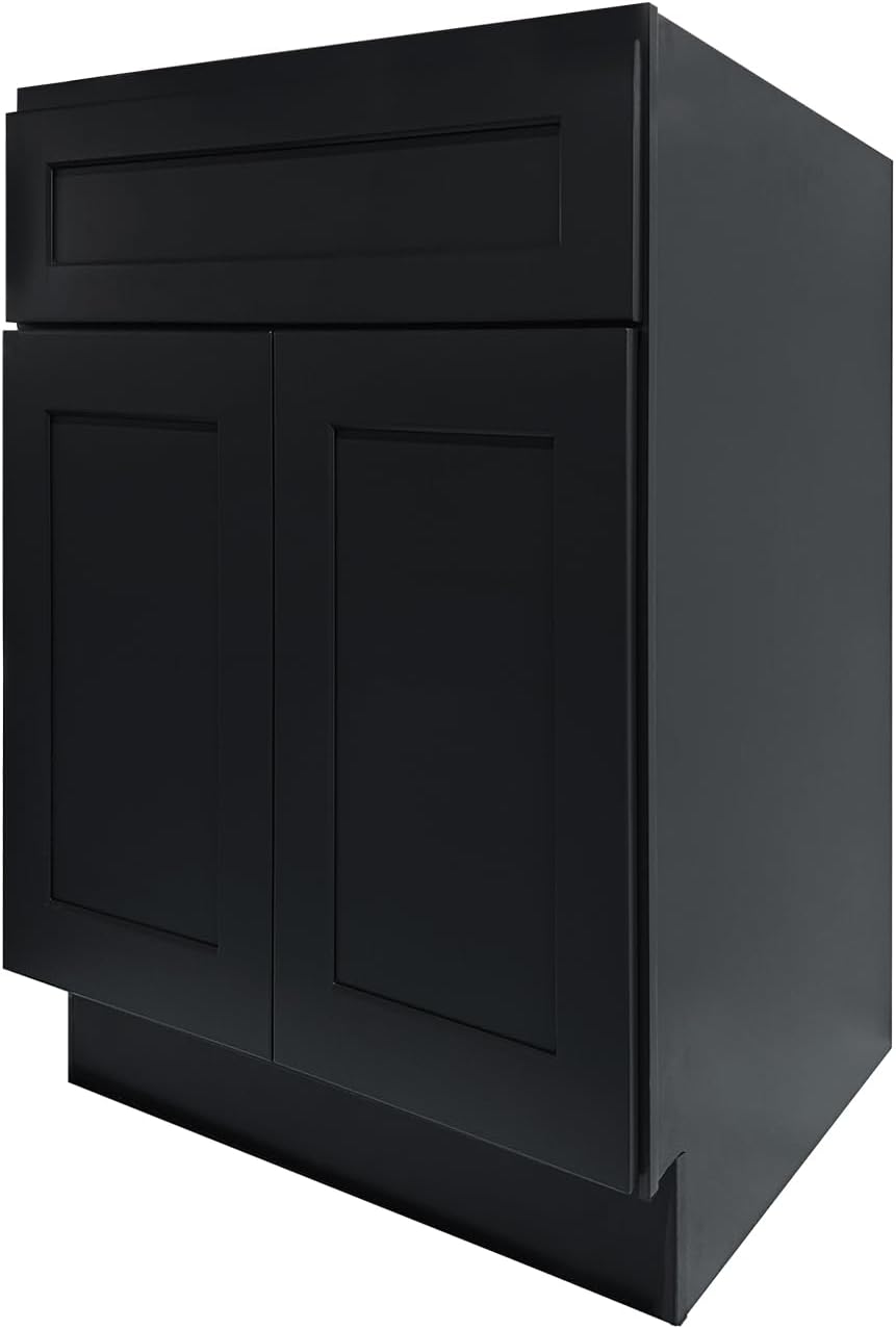 Graphite Shaker Base Cabinets - 2 Doors / 1 Drawer / 1 Shelf B24