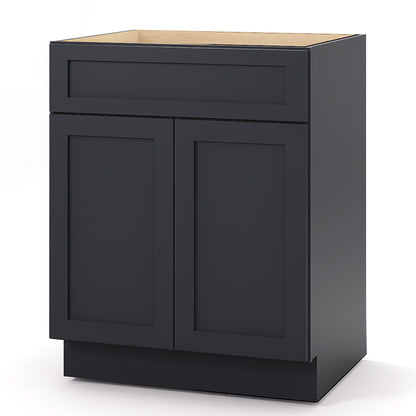 Graphite Shaker Base Cabinets - 2 Doors / 1 Drawer / 1 Shelf B27