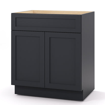Graphite Shaker Base Cabinets - 2 Doors / 1 Drawer / 1 Shelf B30
