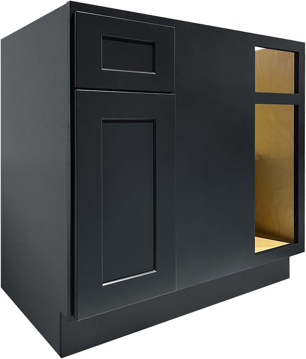Graphite Shaker Base Blind Cabinets - 1 Door / 1 Drawer / 1 Shelf BBC36-12