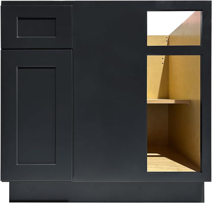 Graphite Shaker Base Blind Cabinets - 1 Door / 1 Drawer / 1 Shelf BBC36-12
