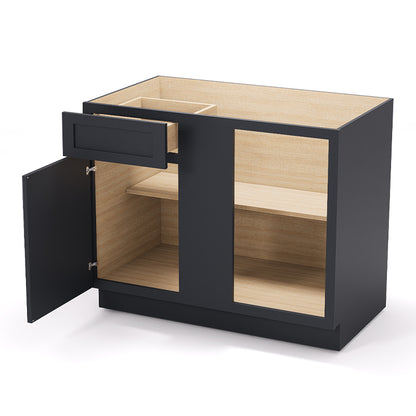 Graphite Shaker Base Blind Cabinets - 1 Door / 1 Drawer / 1 Shelf BBC42-18