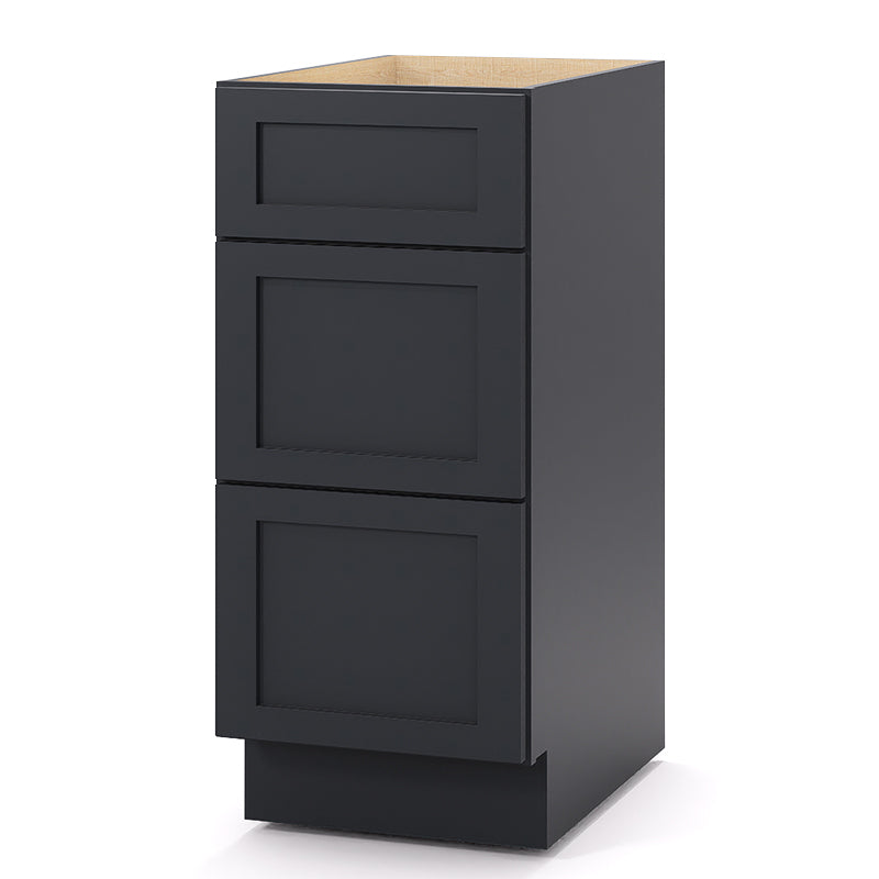 Graphite Shaker Base Drawer Cabinets - 3 Drawers DB15
