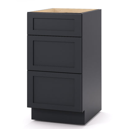 Graphite Shaker Base Drawer Cabinets - 3 Drawers DB18