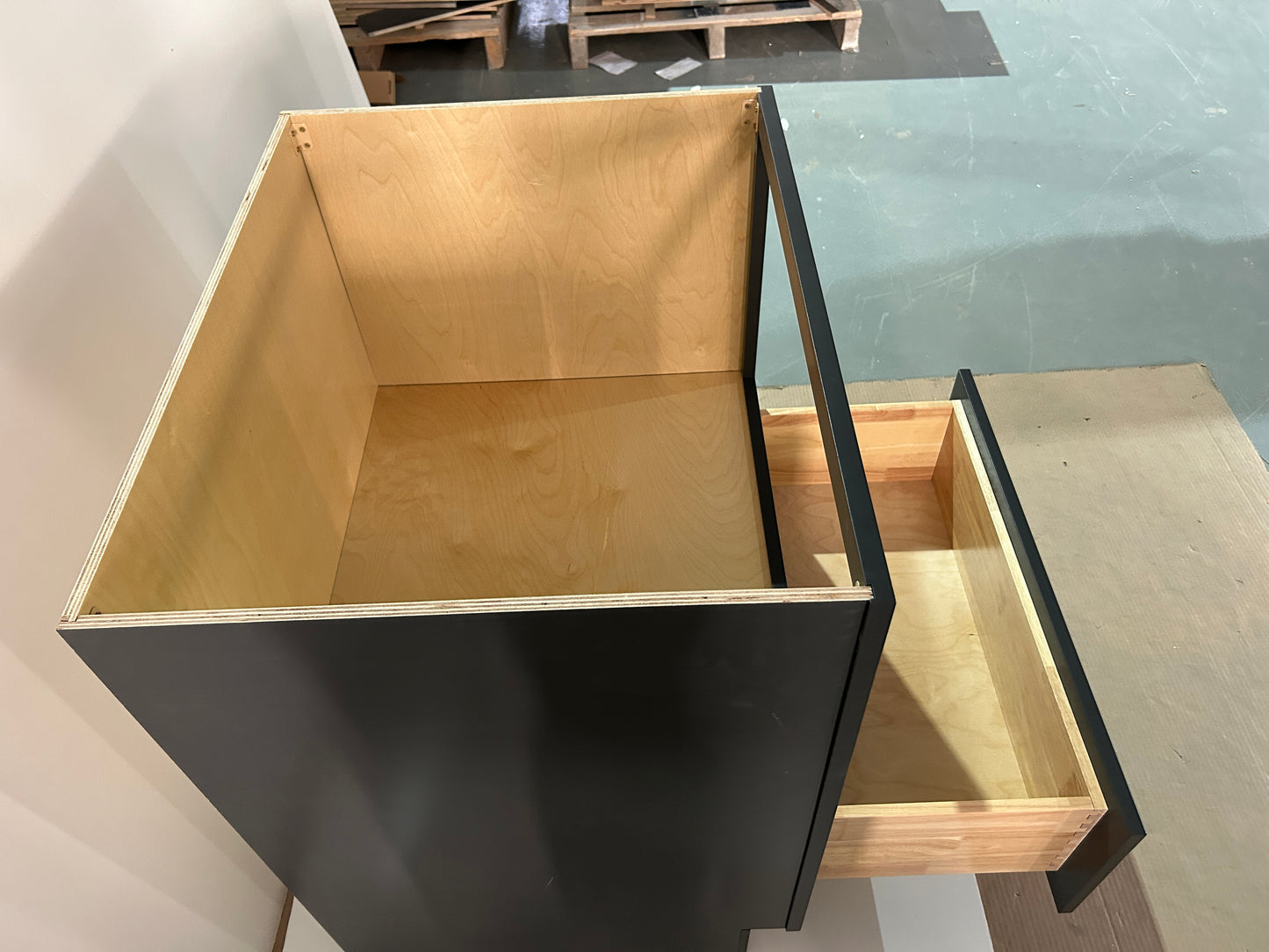 Graphite Shaker Base Microwave Cabinets - 1 Drawer MDB30