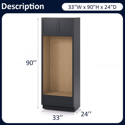 Graphite Shaker Double Oven Cabinets OVD3390
