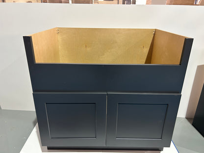 Graphite Shaker Farm Sink Cabinets - 2 Doors FSB36