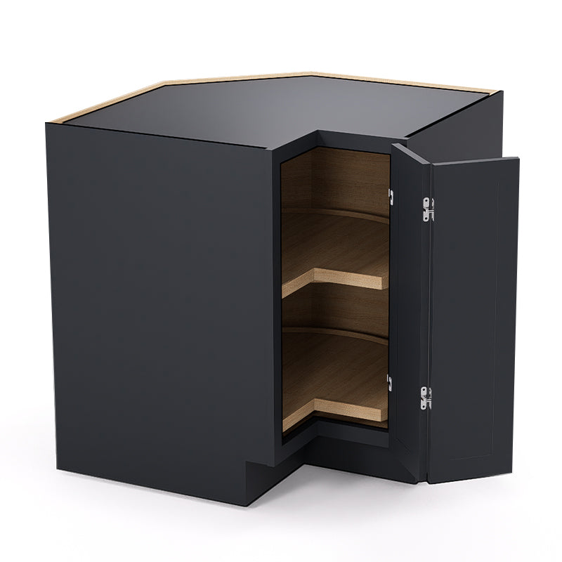 Graphite Shaker Lazy Susan Cabinets - 1 Door / 2 Trays LS33
