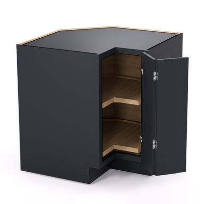 Graphite Shaker Lazy Susan Cabinets - 1 Door / 2 Trays LS33