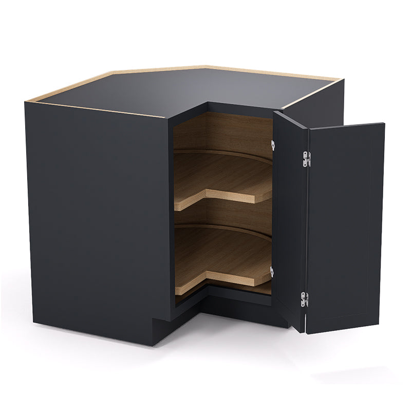 Graphite Shaker Lazy Susan Cabinets - 1 Door / 2 Trays LS36