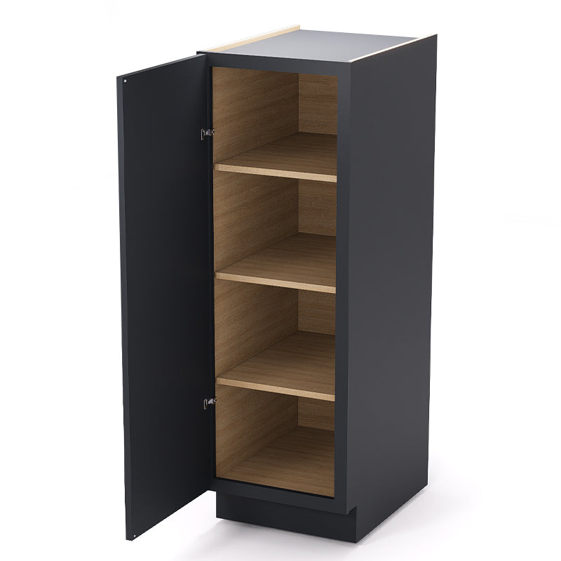 Graphite Shaker Pantry Base Cabinets - 1 Door / 2 Shelves PB185424