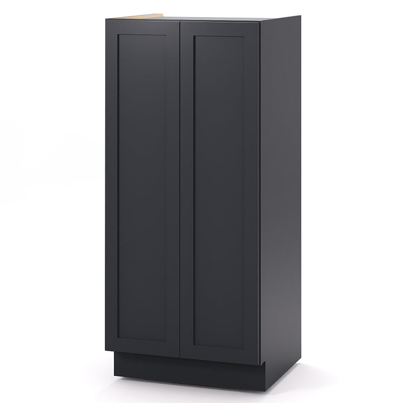 Graphite Shaker Pantry Base Cabinets - 2 Doors / 2 Shelves PB245424