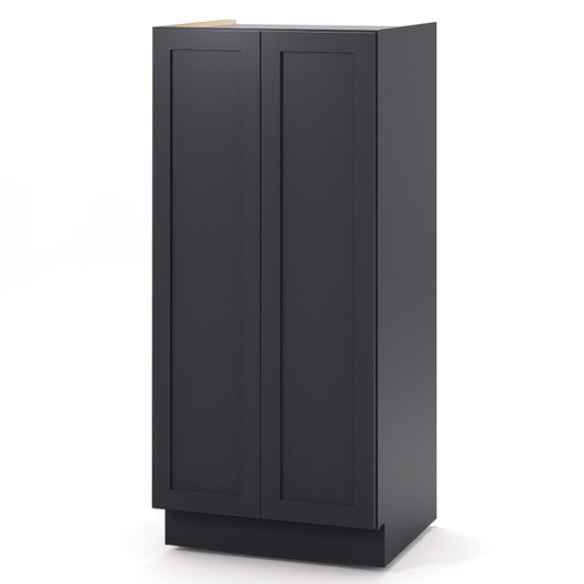 Graphite Shaker Pantry Base Cabinets - 2 Doors / 2 Shelves PB245424