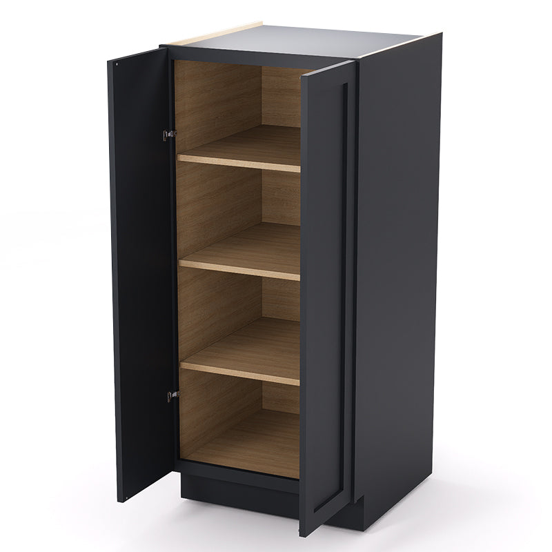 Graphite Shaker Pantry Base Cabinets - 2 Doors / 2 Shelves PB245424