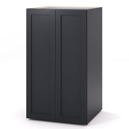 Graphite Shaker Pantry Base Cabinets - 2 Doors / 2 Shelves PB245424