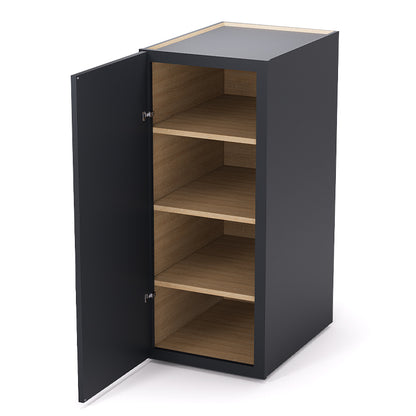 Graphite Shaker Pantry Wall Cabinets - 42H - 1 Door / 3 Shelves PW184224