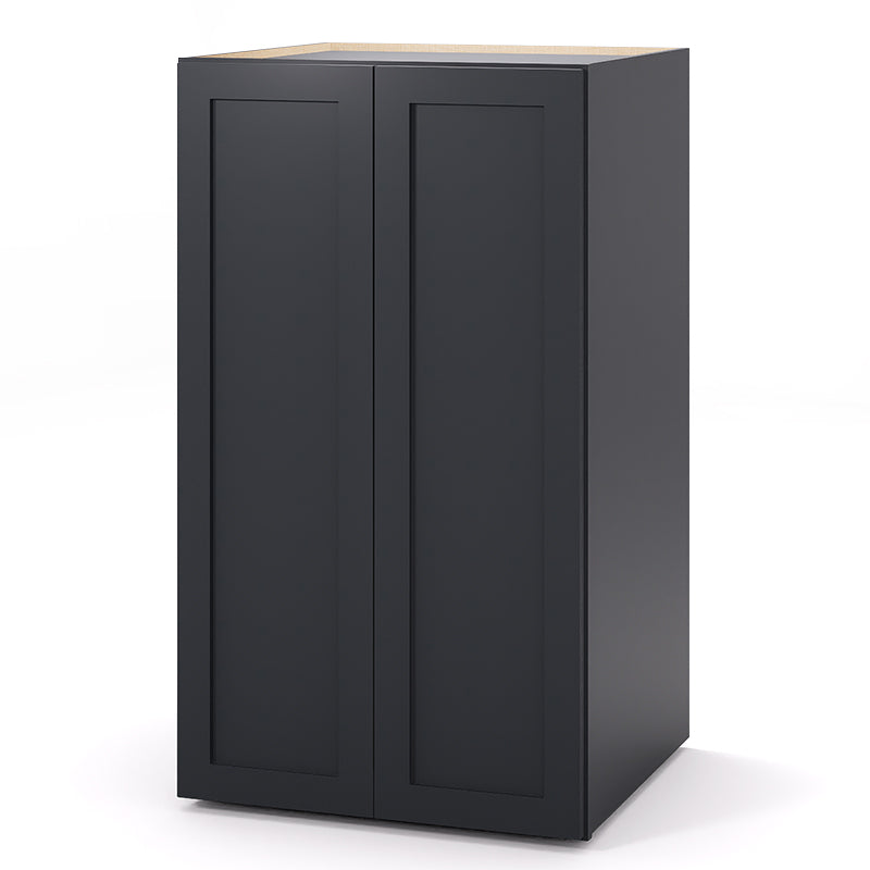 Graphite Shaker Pantry Wall Cabinets - 42H - 2 Doors / 3 Shelves PW244224