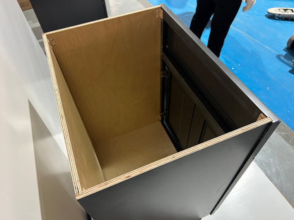 Graphite Shaker Vanity Sink Cabinets - 2 Doors / 1 False Drawer V2418