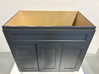 Graphite Shaker Vanity Sink Cabinets - 2 Drawers VSD3621L