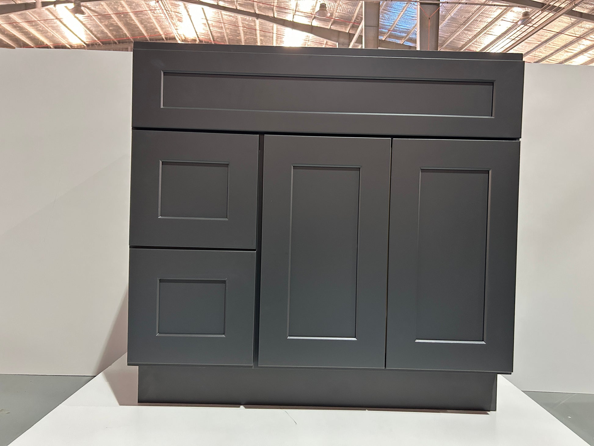 Graphite Shaker Vanity Sink Cabinets - 2 Drawers VSD3621L