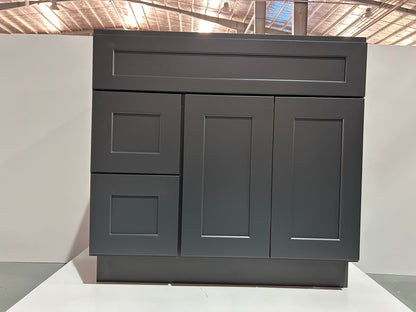 Graphite Shaker Vanity Sink Cabinets - 2 Drawers VSD3621L