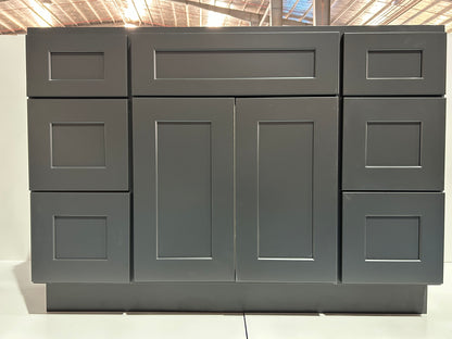 Graphite Shaker Vanity Sink Cabinets - 6 Drawers VSD4821