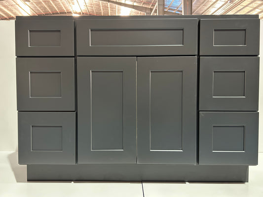 Graphite Shaker Vanity Sink Cabinets - 6 Drawers VSD4821