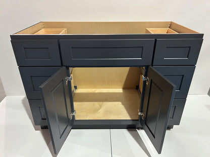 Graphite Shaker Vanity Sink Cabinets - 6 Drawers VSD4821