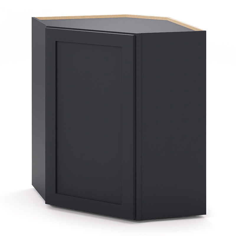 Graphite Shaker Wall Diagonal Cabinets - 30/36H - 1 Door / 2 Shelves WDC243012