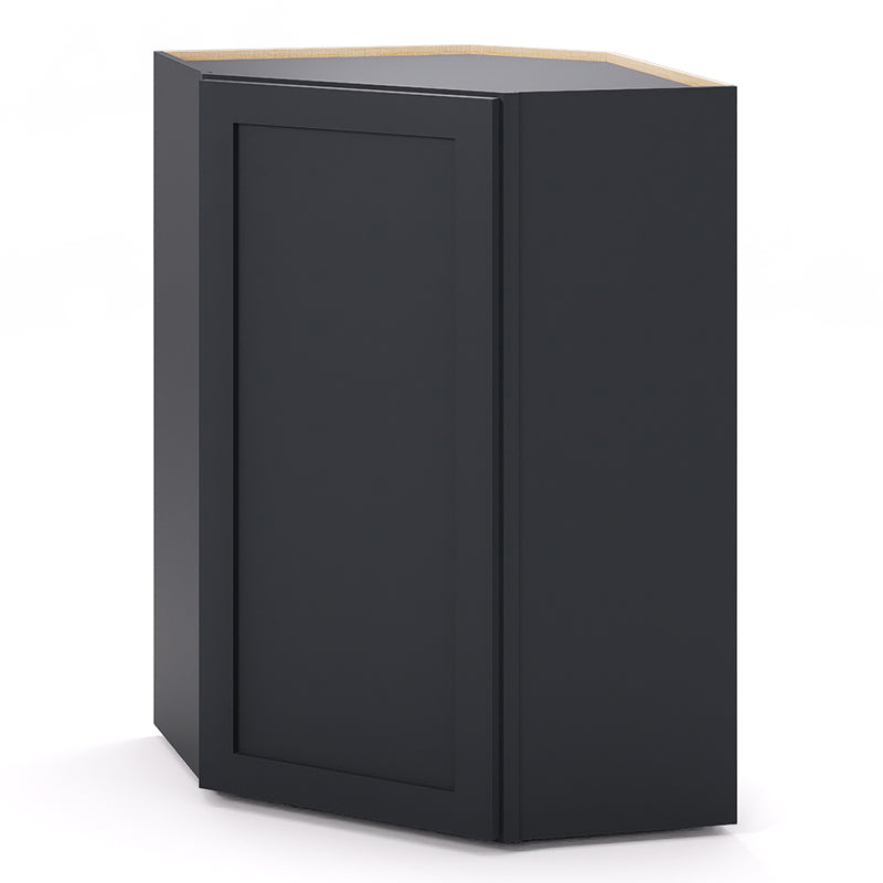 Graphite Shaker Wall Diagonal Cabinets - 30/36H - 1 Door / 2 Shelves WDC243612
