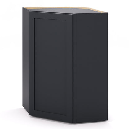 Graphite Shaker Wall Diagonal Cabinets - 30/36H - 1 Door / 2 Shelves WDC243612