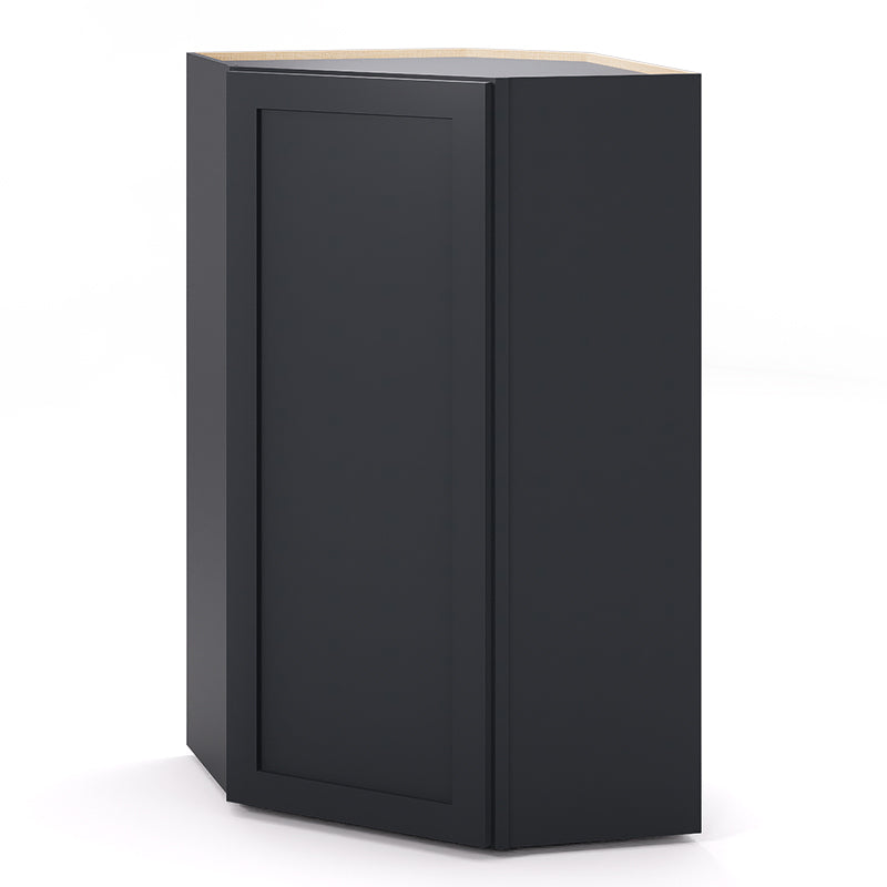 Graphite Shaker Wall Diagonal Cabinets - 42H - 1 Door / 3 Shelves WDC244212