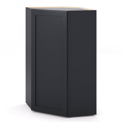 Graphite Shaker Wall Diagonal Cabinets - 42H - 1 Door / 3 Shelves WDC244212